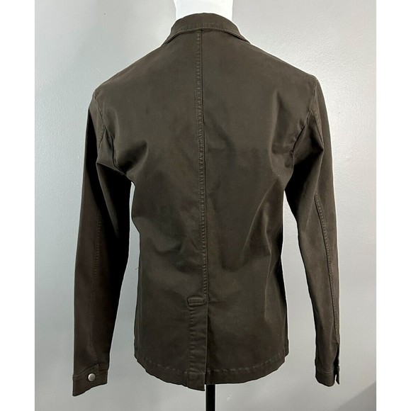 Atawear Women’s Size Large Button Up Denim Jacket Dark Army Green Coat EUC - Picture 3 of 6